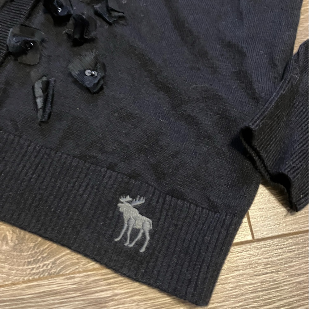 NWT ✨Y2K✨Abercrombie & Fitch Dark Navy Women's Cardigan Sweater - Picture 2 of 9